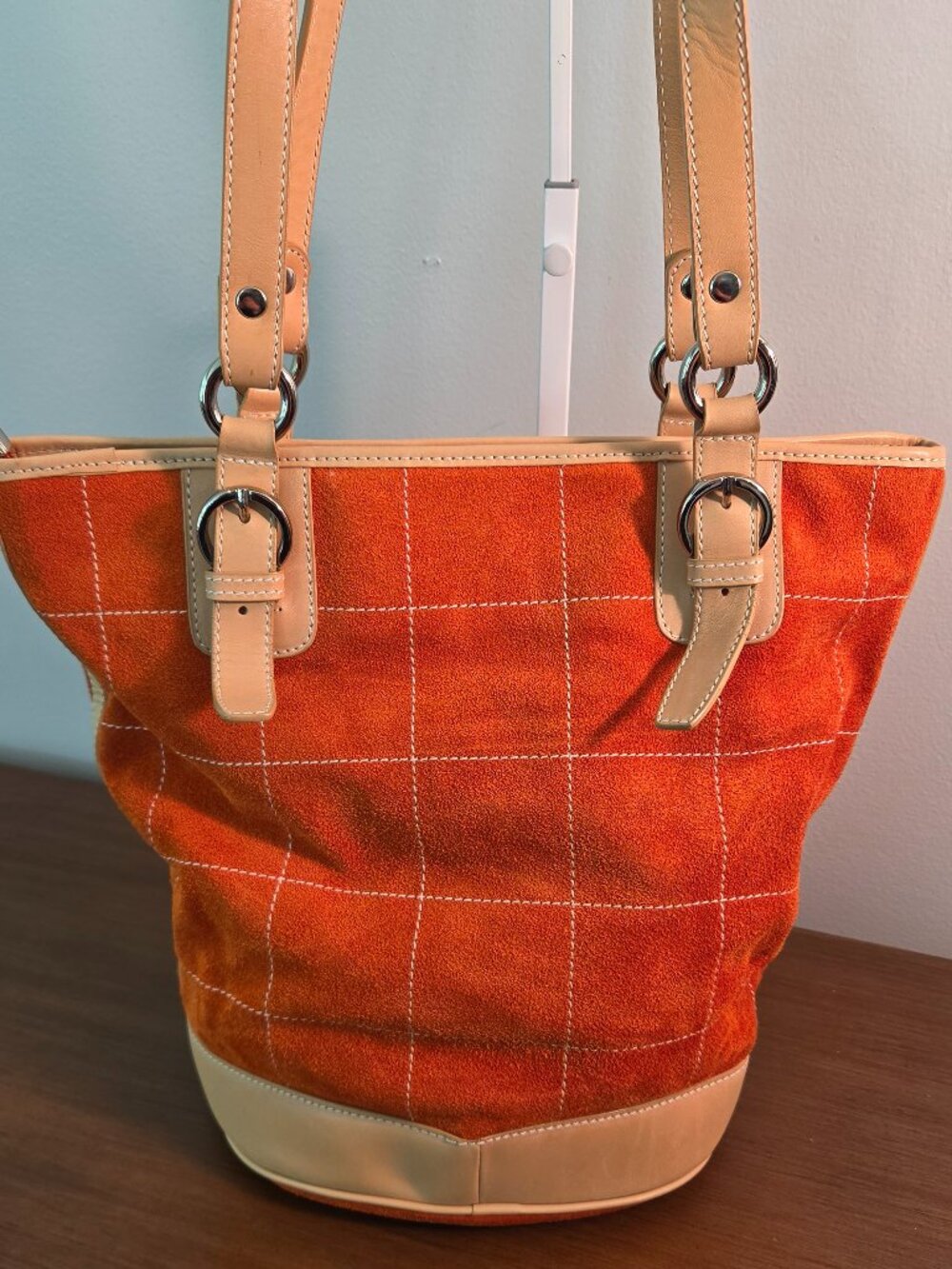 CHRISTINE DEGENNARO BURNT ORANGE SHOULDER BAG GREAT FOR FALL